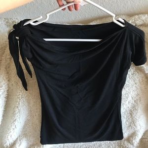 Black off the shoulder top